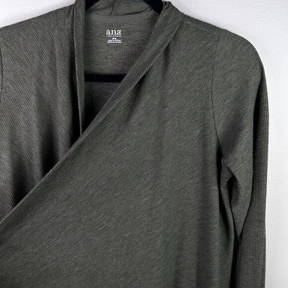 A.N.A. womens green knit open front cardigan size medium - Picture 2 of 8